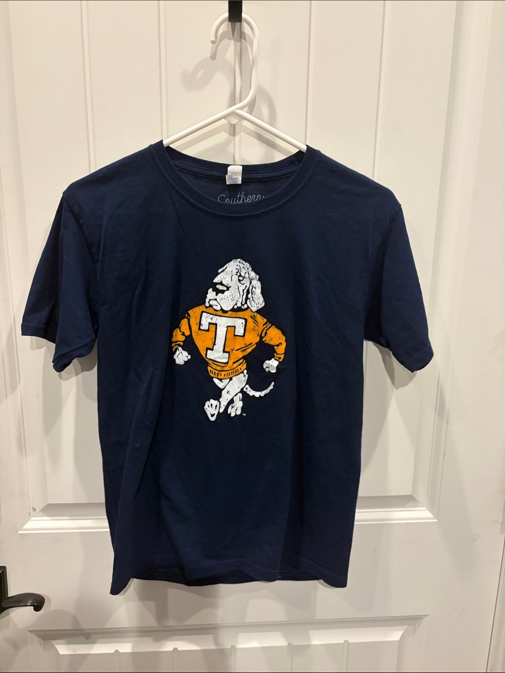 Kids Navy Graphic Tee with Orange Mascot - (Brand: )